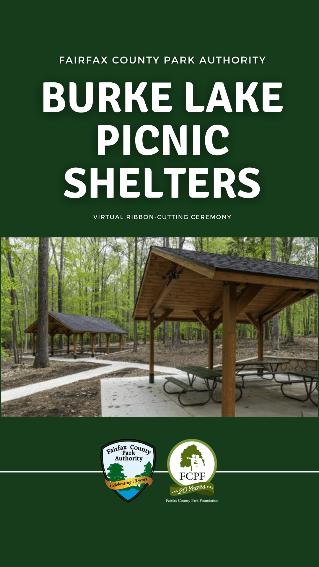 Burke Lake Picnic Shelters Virtual Opening Instagram Story Post